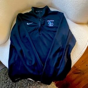 Nike dry fit men’s small pull over John Hopkins Lacrosse Logo.
